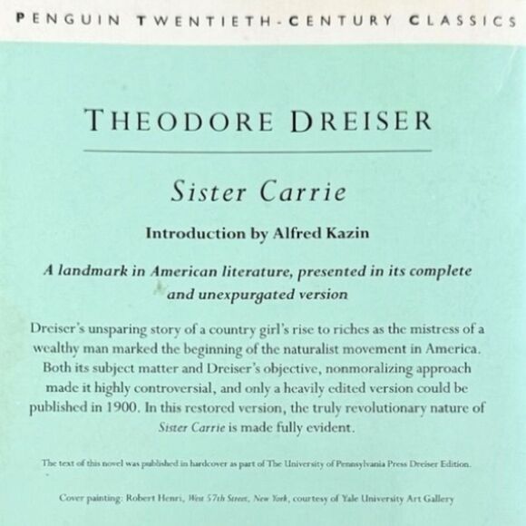 Sister Carrie Theodore Dreiser Paperback Penguin Classics Book Novel. - Picture 4 of 5